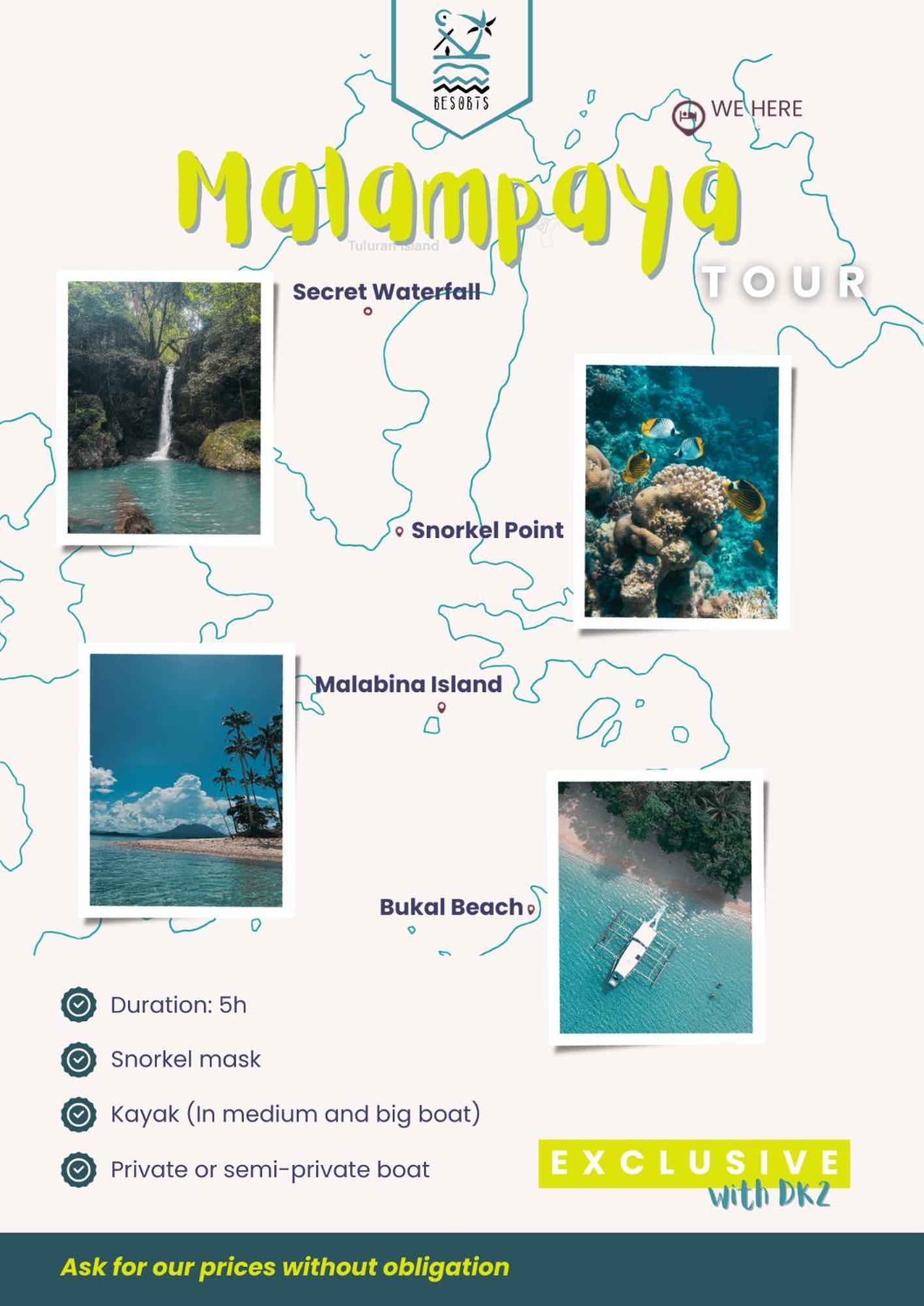 Dk2 Resort - Hidden Natural Beach Spot - Direct Tours & Fast Internet เอลนิโด ภายนอก รูปภาพ
